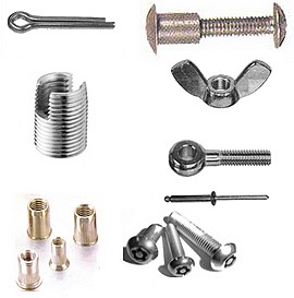 Goupilles, inserts, rivets