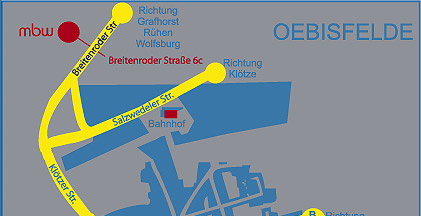 Lageplan der mbw Schlosserei GmbH