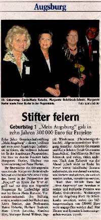 Stifter feiern 10 Jahre "Mein Augsburg" Augsburger Allgemeine