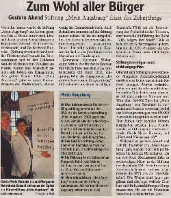 Zum Wohle aller Bürger Augsburger Allgemeine