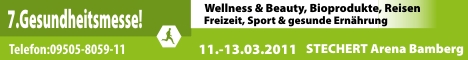 Gesundheitsmesse Franken aktiv & vital - wellness,Beauty,Bioprodukte,Reisen,Freizeit,Sport und gesunde Ernaehrung