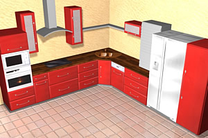 cuisine virtuelle en 3 D