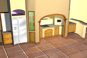 cuisine virtuelle en 3 D