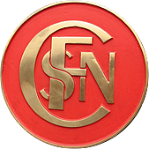 Das Frontschild an der Rauchkammert�r der Franz�sischen Staatsbahn SNCF