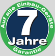 sieben Jahre Garantie auf alle Einbau-Ger�te