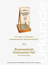 Auszeichnung "Goldenes Flipchart 2011"