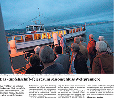 Das Gipfelischiff feiert zum Saisonschluss Weltpremiere