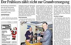 Der Fr&uuml;hkurs z&auml;hlt nicht zur Grundversorgung
