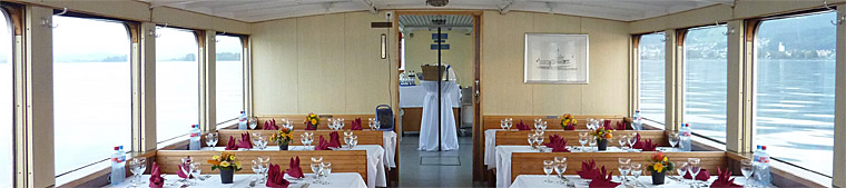 Gastronomie auf dem Motorschiff Etzel