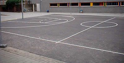 Streetpallplatz mit dauerhafter Markierung