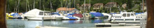 Boote am Murtensee