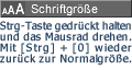 Schriftgr&ouml;&szlig;e anpassen
