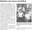 NOVAcoiffure - Zürichsee-Zeitung - Belohnt mit einem Zertifikat (pdf 330KB)