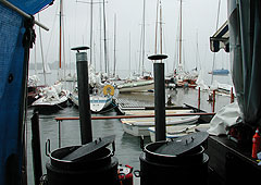 OBCZ - Old Fashion Race beim Zürcher Yacht Club - Die Risottoküche steht im Regen