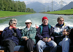 OBCZ - Zürichsee-Woche - Linthkanalfahrt in den Walensee - Vergnügte Gesichter auf der Talfahrt