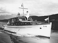 Oldtimermotorboot AJAX im Baujahr 1936