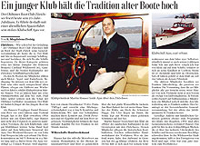 Tages-Anzeiger - Ein junger Klub h�lt die Tradition alter Boote hoch