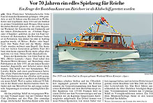 Neue Z�rcher Zeitung - Vor 70 Jahren ein edles Spielzeug f�r Reiche