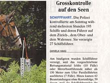 Grosskontrolle auf den Seen