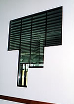 Festverglaste Fensterfront