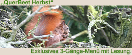 QuerBeet Herbst, Exclusives 3-G&auml;nge-Men&uuml; mit Lesung