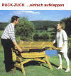 RUCK-ZUCK Garten-Tischbank ...einfach aufklappen, fertig!