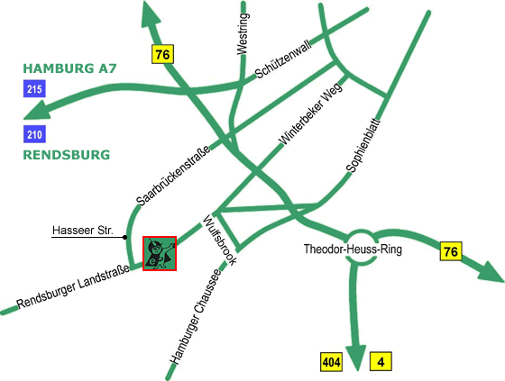 Elektrotechnik, Satellitenanlagen Otto Doose, Kiel, Inhaber Malte Lange - Lageplan