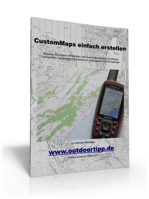Titelbild ebook CustomMaps einfach erstellen, Handbuch, Tutorial für Garmin CustomMaps