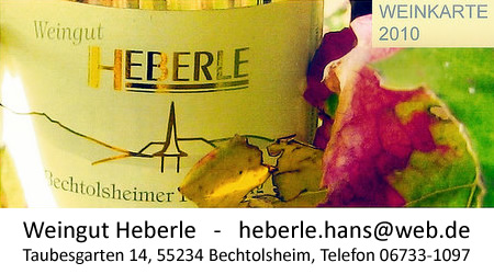 Weingut Heberle, Weinolsheim, Rheinhessen