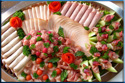 Platte mit Rohschinken