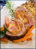 Putenrollbraten mit Gem&uuml;sef&uuml;llung