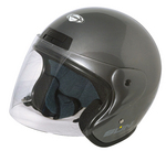 Casque Jet Sun Gris Brillant