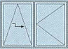2-teiliges Element mit Schiebefl&uuml;gel und Drehfl&uuml;gel 