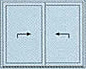 2-teiliges Element mit zwei Hebe-Schiebefl&uuml;geln 