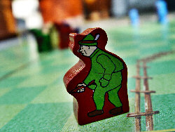 Die Spielfigur J&auml;ger im Brettspiel Pferdemist