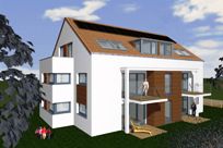 Passivhaus für Baugruppe Solaris, Südseite