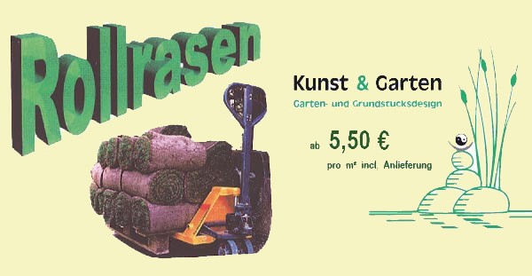 Rollrasen verlegt von Kunst & Garten