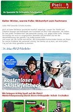 Plleil Gesunde Schuhe Newssletter 2011-12: Kalter Winter, warme F&uuml;&szlig;e - Skikomfort vom Fachmann