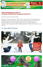 Pleil Gesunde Schuhe Newsleetter 2012-01: Winterschlussverkauf