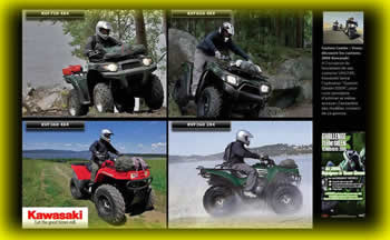 Composition depuis la page Quad du site Kawasaki.fr