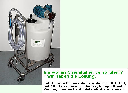 Fahrbares Chemikalienspr&uuml;hger&auml;t