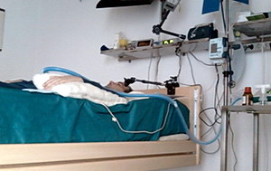 Beatmeter Patient, Zuhause gepflegt von der RehaEx