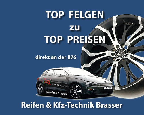 Felgen und Reifen von Reifen & Kfz-Technik Manfred Brasser