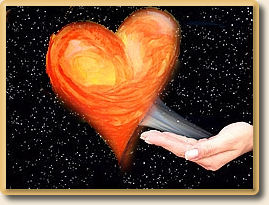 Ein Herz und eine Hand stehen hier symbolisch f�r die gro�e Liebe.