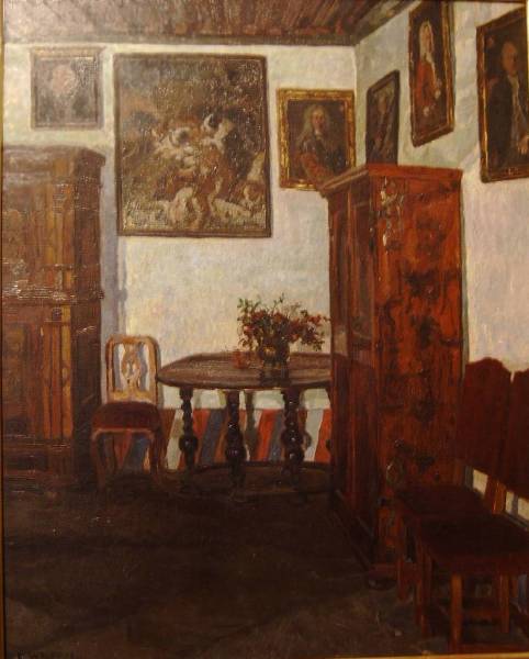 9k. Eugen Wolff-Filseck, 1873-1937, "Alte Tiroler Stube", Öl/Lwd.,     100x80 cm