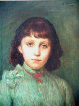 4i. Gottfried Joseph Hofer, 1858-1932, "Mädchenportrait" Öl/Lwd., 50x40cm