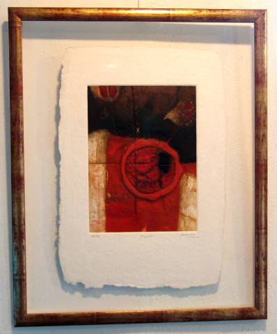 3b. Antonio Jim�nez,  * 1945,  Pr�ge-Farbradierung, "Burladero" 1994  Aufl.46/99, signiert