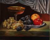 7m. Elke Reinegger, Vorhang auf - es ist angerichtet!, �l/Lwd/Hz., 36 x 43 cm