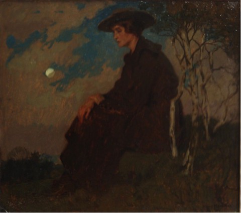 3l3. Hans Hammer  (1878 - 1917),  Abendd�mmerung, �l/Malpl., 35 x 39,5 cm
