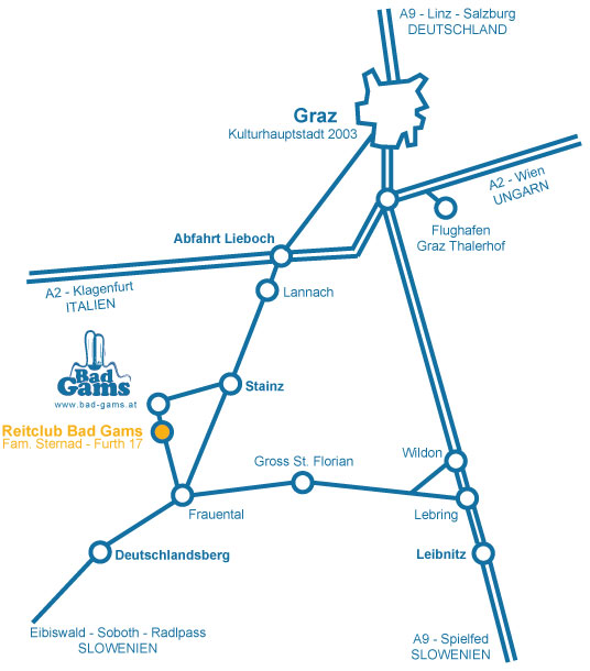 Lageplan Reitclub Bad Gams